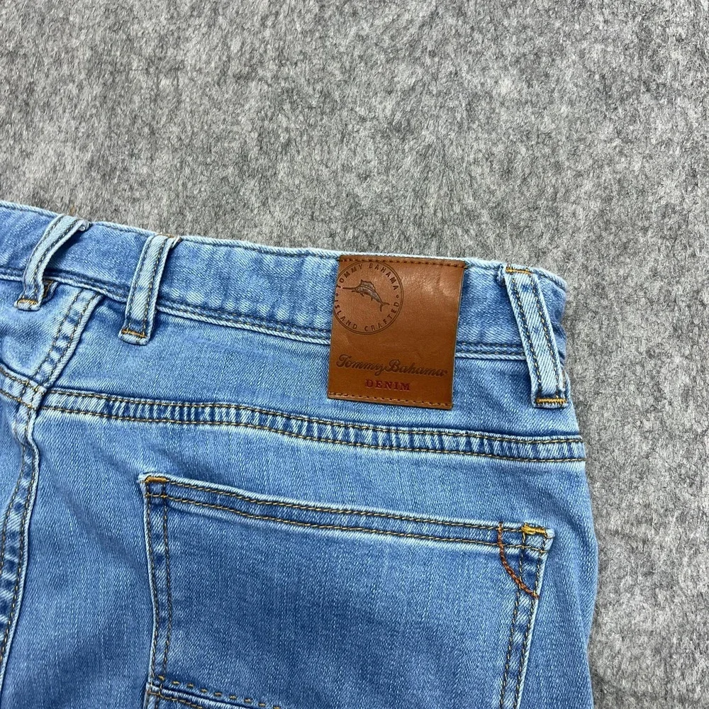Tommy Bahama Jeans Mens 33x30 Blue Straight Stretch Denim Pants Medium Wash - Picture 10 of 16